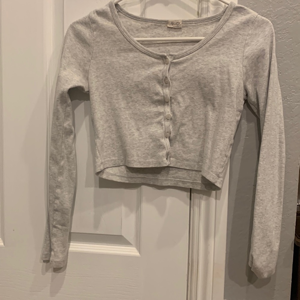 brandy melville grey cardigan